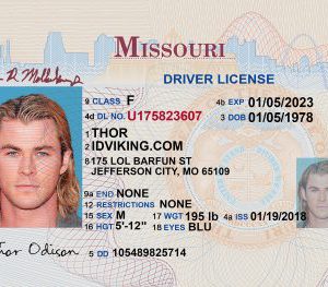 Missouri (MO) Drivers License- Scannable Fake ID