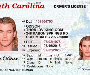 South Carolina NEW (SC) Drivers License- Scannable Fake ID