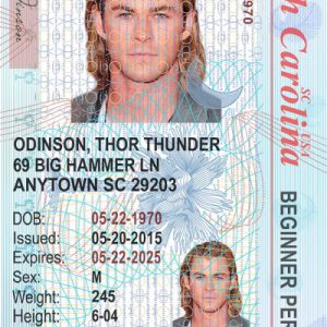 South Carolina OLD (SC) under 21 Drivers License – Scannable Fake ID